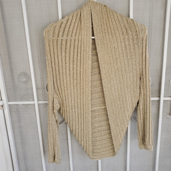White House Black Market Open Front Gold Cardigan. - Picture 1 of 7